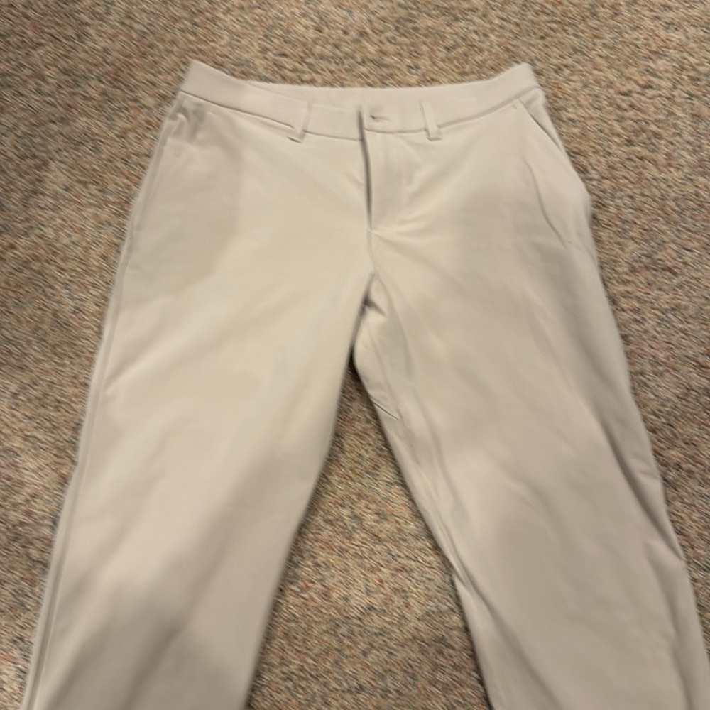 Lululemon ABC Classic-Fit Trouser 28”L *Warpstreme TRNH Tan Size 33 EUC